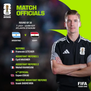Mundial 2026: un árbitro francés fue elegido para dirigir el cruce entre Argentina y Egipto