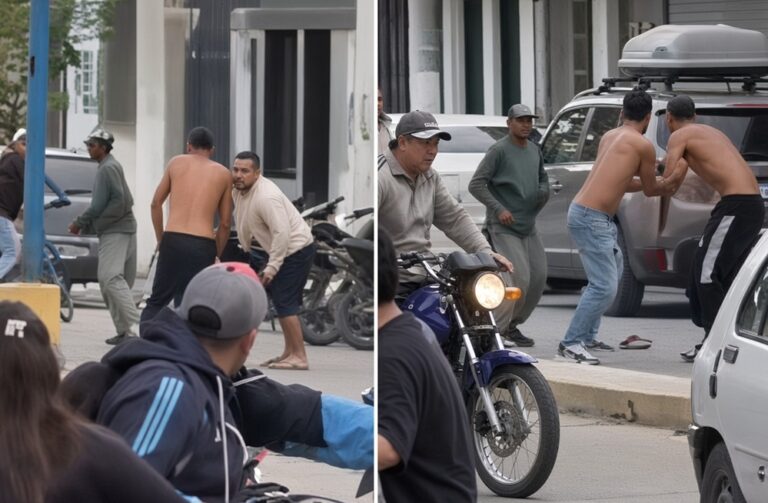 Una violenta pelea callejera entre “trapitos” alteró la mañana en pleno centro de Famaillá