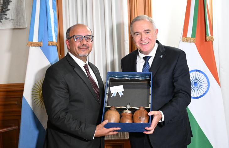 Apertura internacional: Jaldo recibió al embajador de la India y sellaron una agenda clave de comercio y tecnología